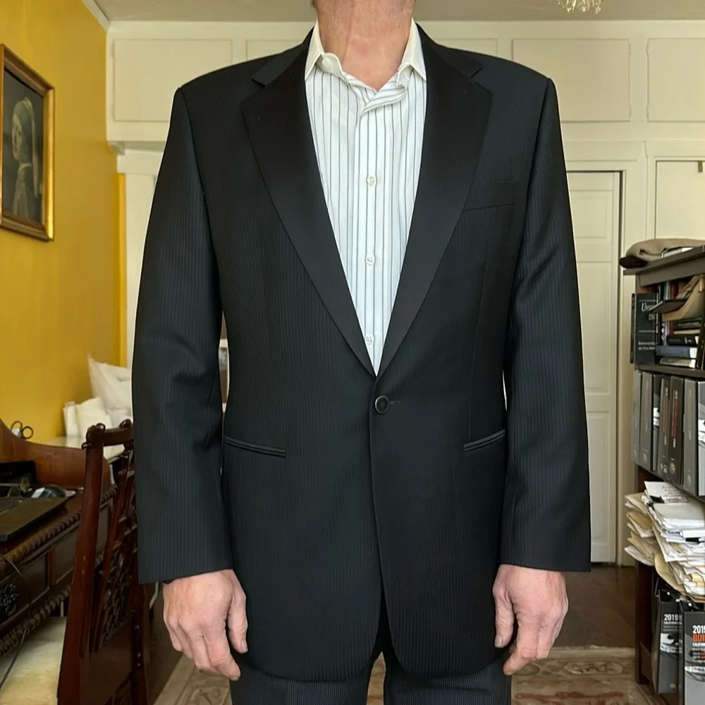 Baumler Men's Tuxedo Style Black Blazer Jacket Size EU 50 Made Austria